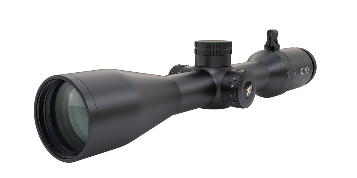 Cannocchiale GPO Spectra 6x 2-12x44i BRWi, vista di tre quarti anteriore