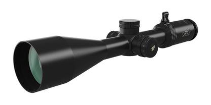 Cannocchiale GPO Spectra 6x 3-18x56i G4i Fiber, vista di tre quarti anteriore