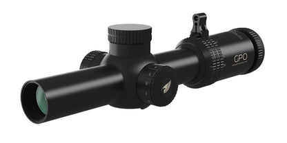 Cannocchiale GPO Spectra 8x 1-8x24i G4i Fiber, vista di tre quarti