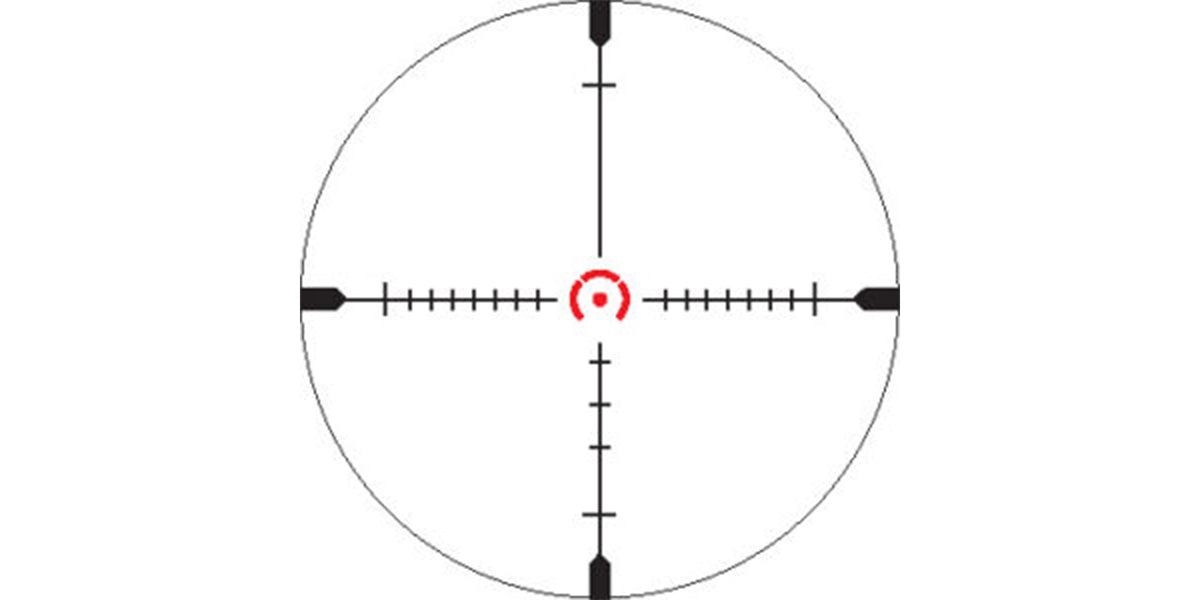 Reticolo illuminato HSi Horseshoe al primo piano focale del GPO TAC 6x 1-6x24i