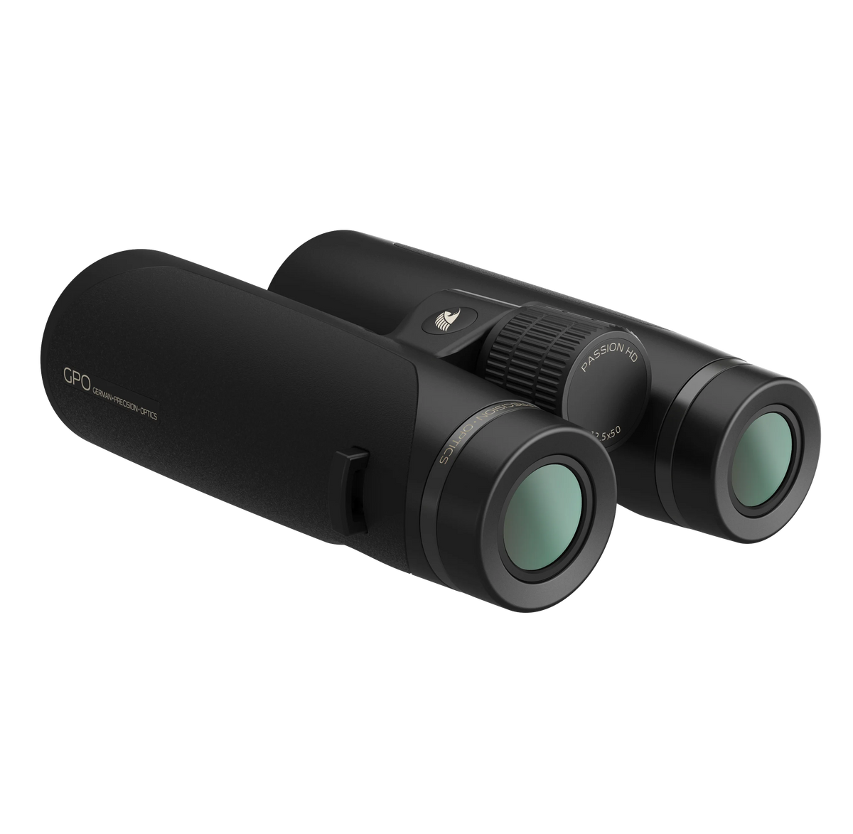 GPO Passion HD 12,5x50 nero, vista di tre quarti
