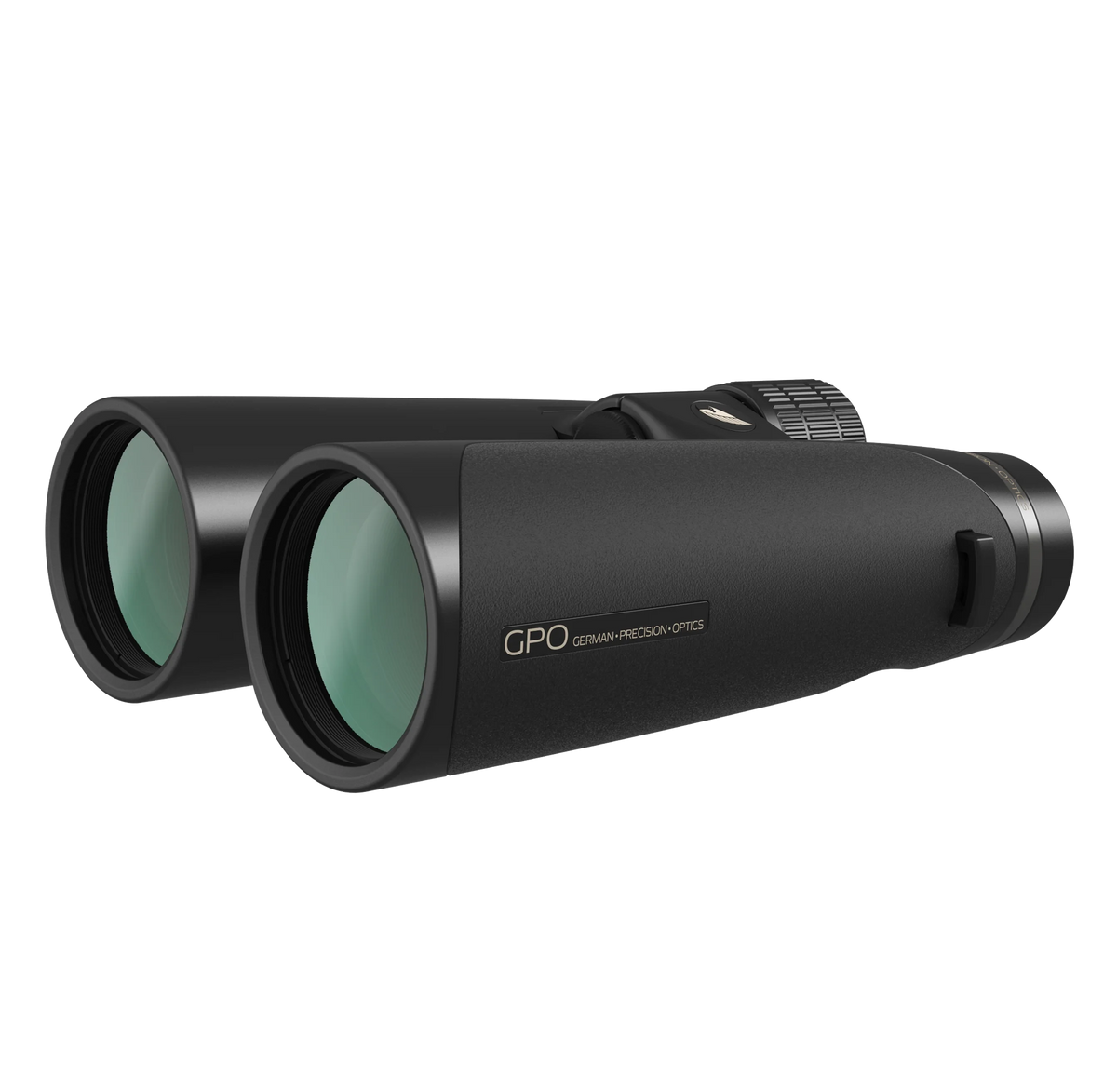Binocolo GPO Passion HD 8,5x50 nero, vista angolata del corpo in magnesio