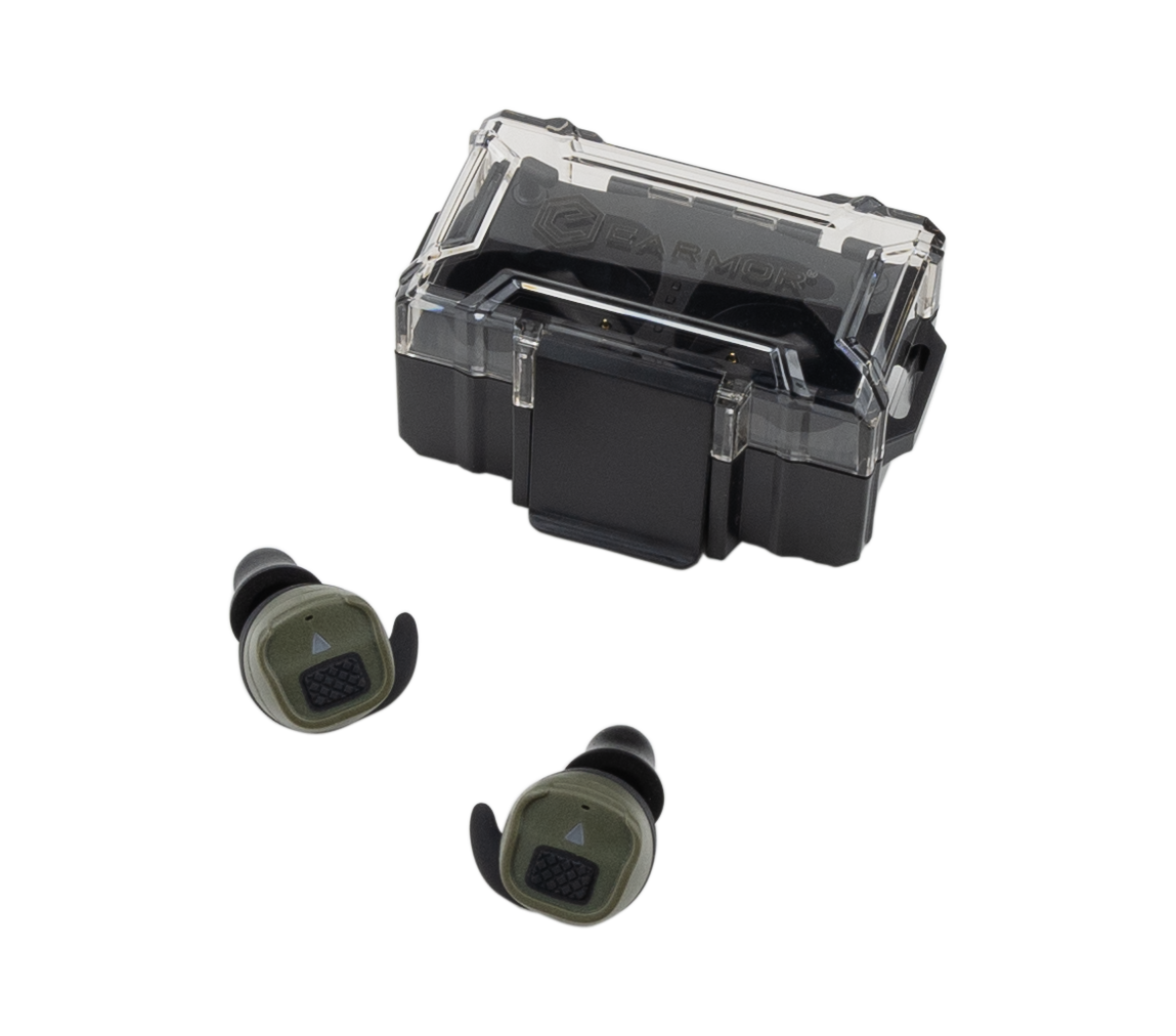 Earmor M20T PRO tappi elettronici Bluetooth Foliage Green con custodia