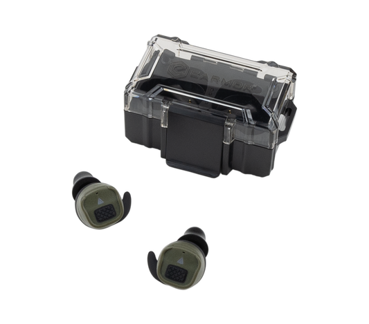 Earmor M20T PRO tappi elettronici Bluetooth Foliage Green con custodia