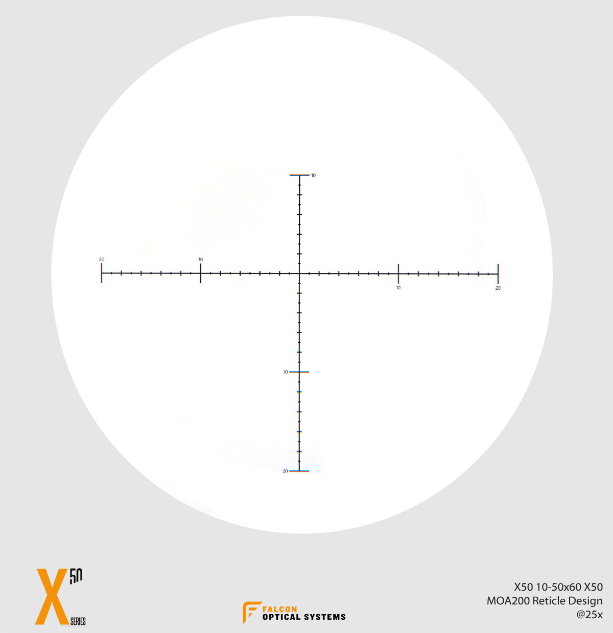 Falcon Optics X50 - reticolo MOA200