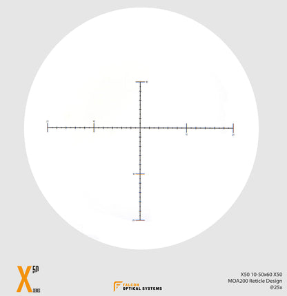 Falcon Optics X50 - reticolo MOA200