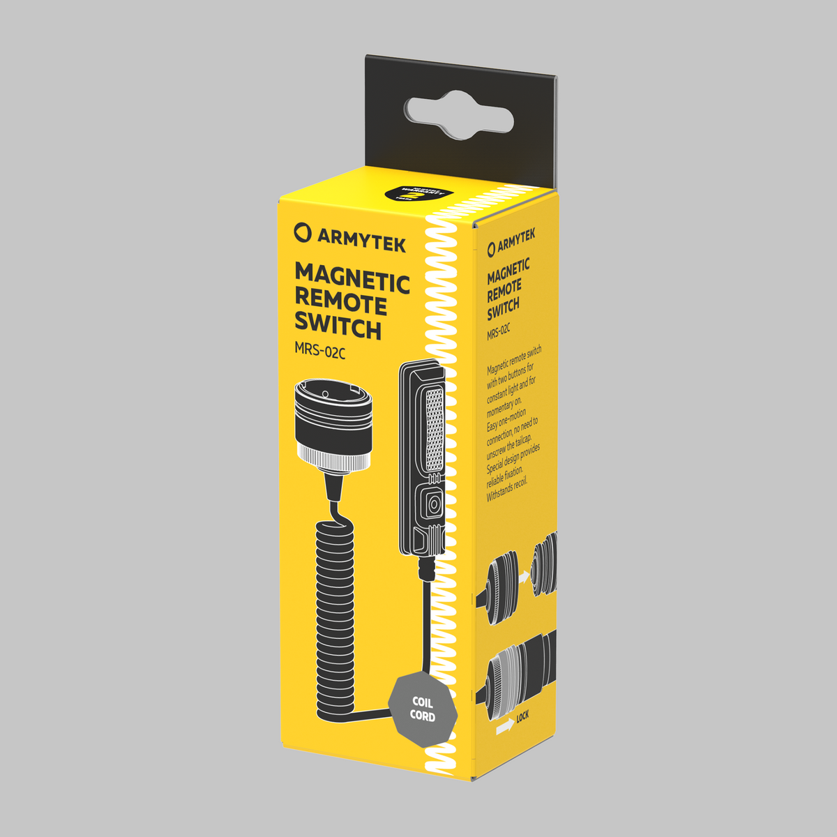 Armytek MRS-02C switch remoto magnetico, dettaglio dei pulsanti