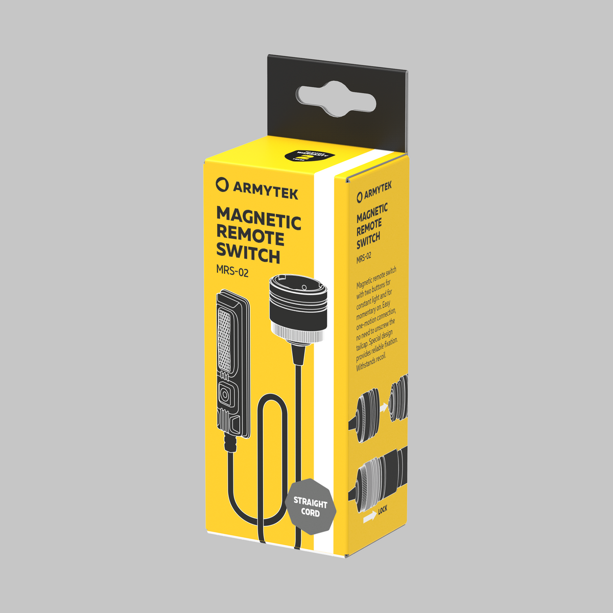 Armytek MRS-02 switch remoto magnetico, dettaglio dei pulsanti