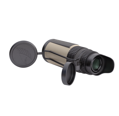 GPO TAC Mono 10x42 HD, vista posteriore di tre quarti dell'oculare