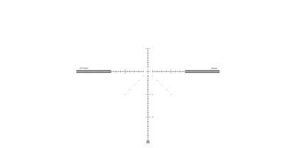 Reticolo F1MRAD16 a primo piano focale del cannocchiale Optisan EVX Gen II