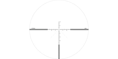 Reticolo F1MOA24 a primo piano focale del cannocchiale Optisan EVX Gen II 6-24x50