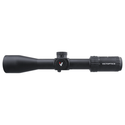 Dettaglio dell'obiettivo da 44 mm del VictOptics S4 4-16x44 FFP