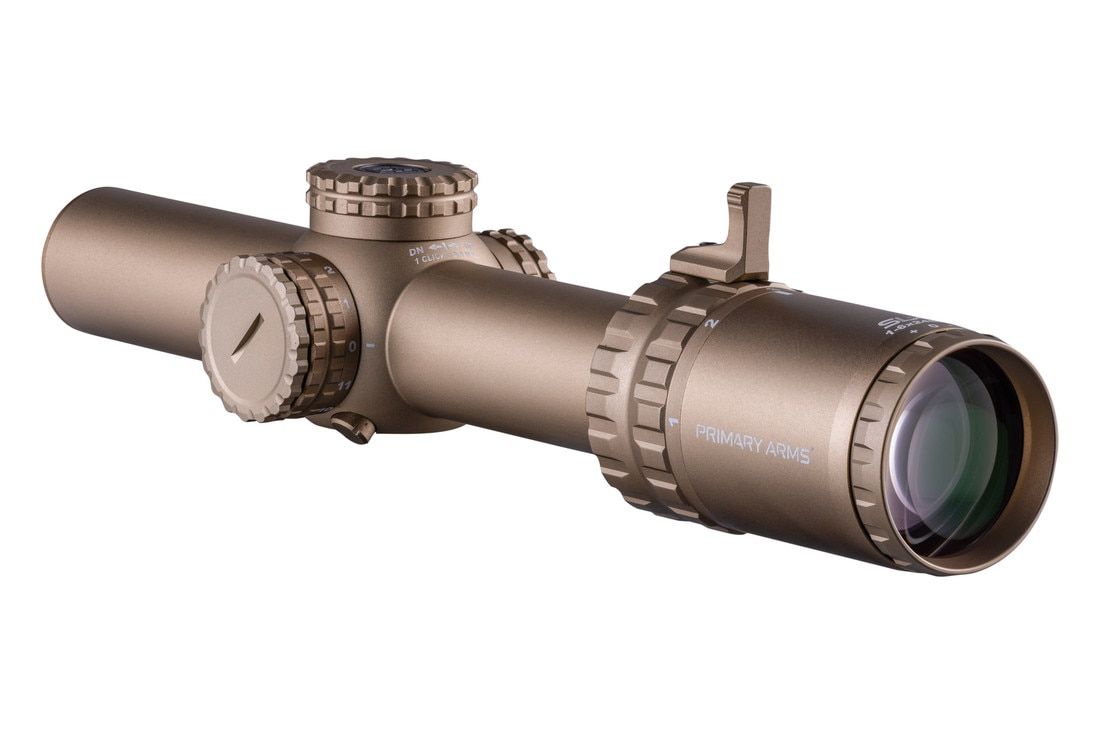 Primary Arms SLx 1-6x24mm SFP Rifle Scope Gen IV Nova Green FDE - vista laterale