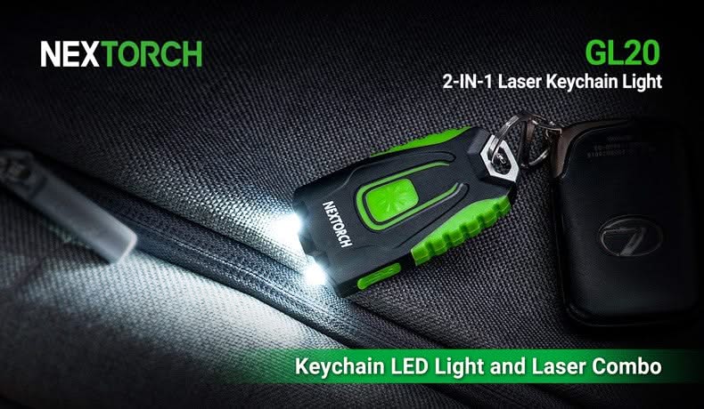 Nextorch GL20 Luce Led 60 Lumens e Laser Combo