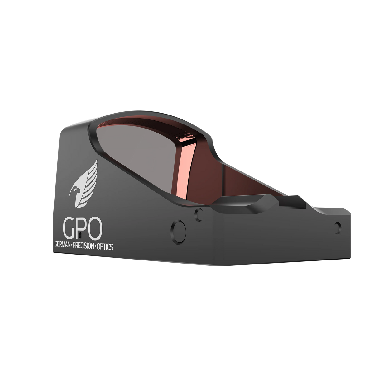GPO Spectra Pistol Dot, vista posteriore di tre quarti della finestra