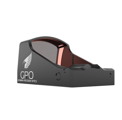 GPO Spectra Pistol Dot, vista posteriore di tre quarti della finestra