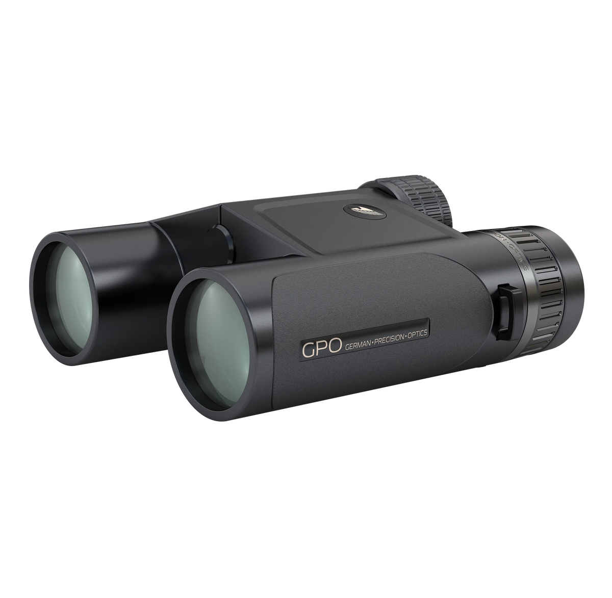 GPO Rangeguide 3000 8x32, vista di tre quarti degli obiettivi da 32 mm
