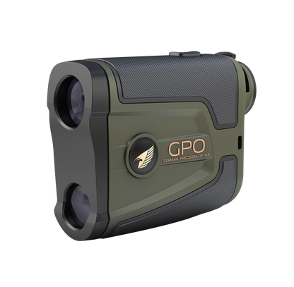 GPO RangeTracker 2000 verde, vista anteriore di tre quarti