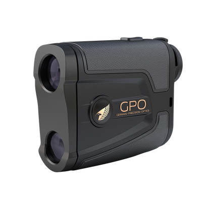 GPO RangeTracker 2000 nero, vista anteriore di tre quarti