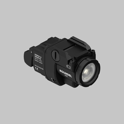 Armytek Roundel C1L torcia per pistola con laser verde, vista laterale
