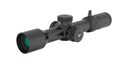 Cannocchiale Swampfox Warhawk 3-15x50 FFP con tubo da 34 mm, vista di tre quarti