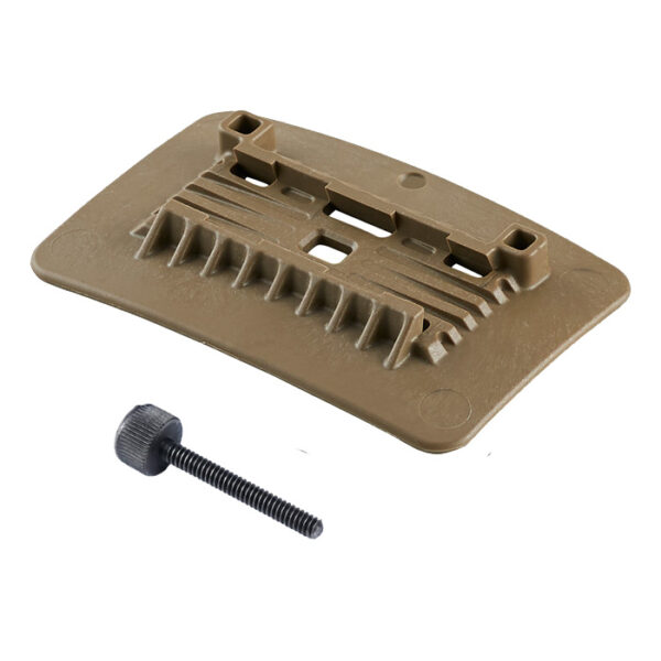 Streamlight Sidewinder Stalk Arc Rail Mount Adapter Plate - lato con slot stile rail e vite di fissaggio