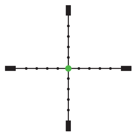 Trijicon Cannocchiale AccuPoint 3-9x40 Mil-Dot Verde Tubo da 1″ TR20-2G – reticolo Mil-Dot con punto verde
