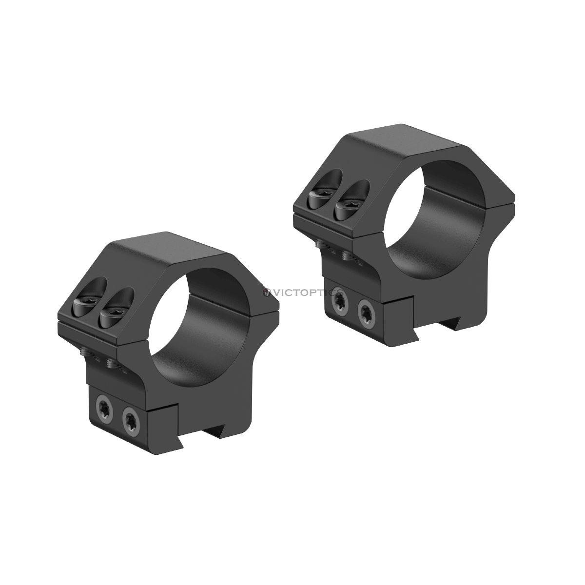 Dettaglio delle viti degli anelli VictOptics da 25,4 mm bassi