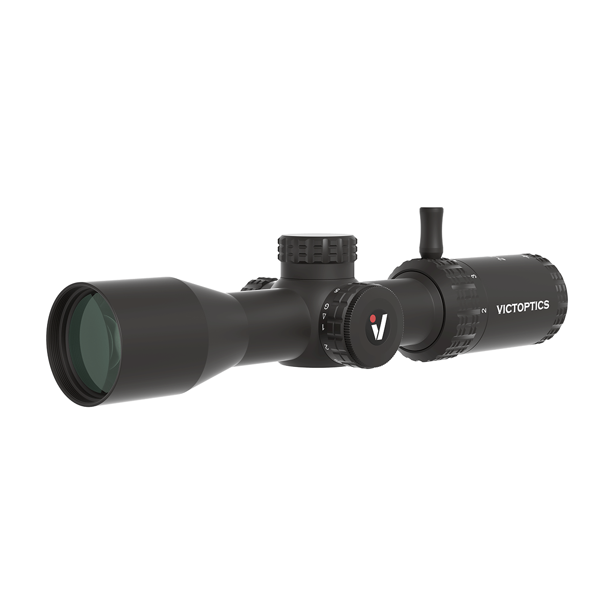 Cannocchiale VictOptics SOI 2-7x32 visto di lato