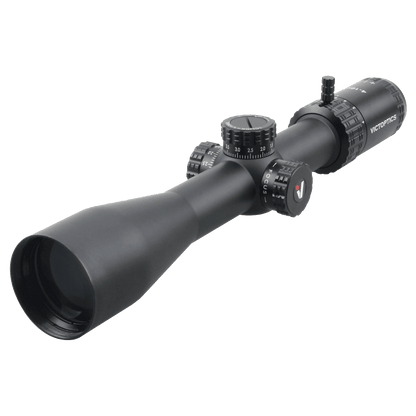 Dettaglio dell'obiettivo da 44 mm del VictOptics S4 4-16x44 SFP