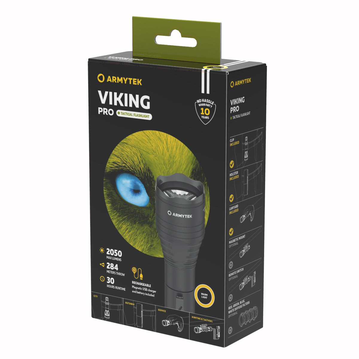 Armytek Viking Pro Magnet USB luce calda, confezione