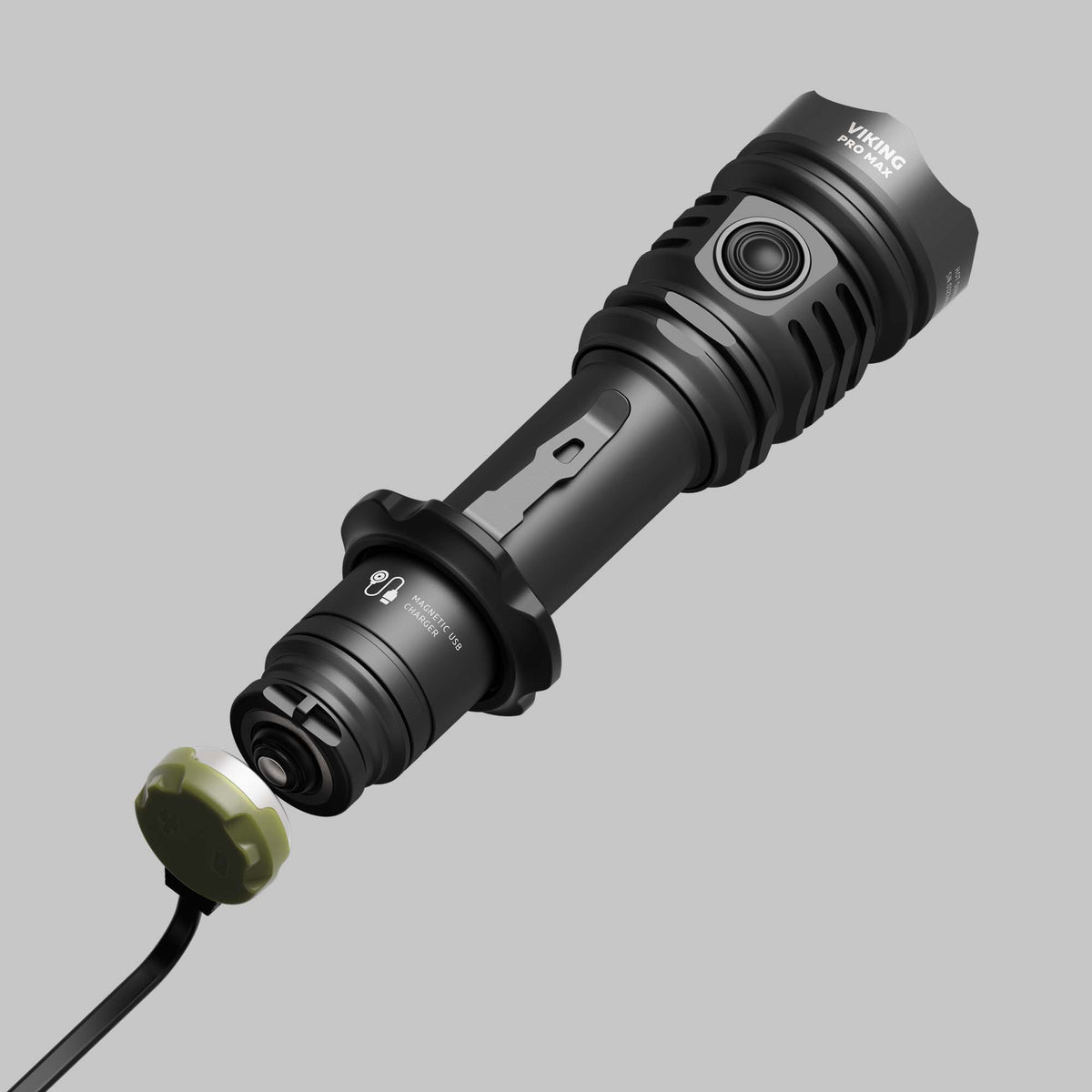Armytek Viking Pro Max torcia tattica, vista del pulsante laterale
