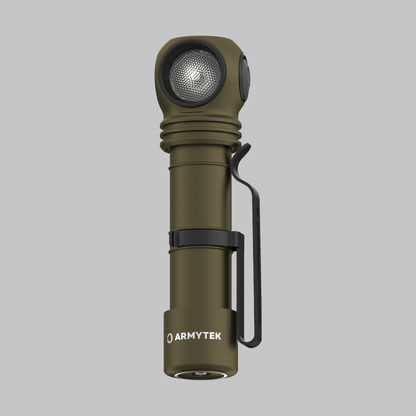 Armytek Wizard C2 Pro Olive Magnet USB, vista laterale