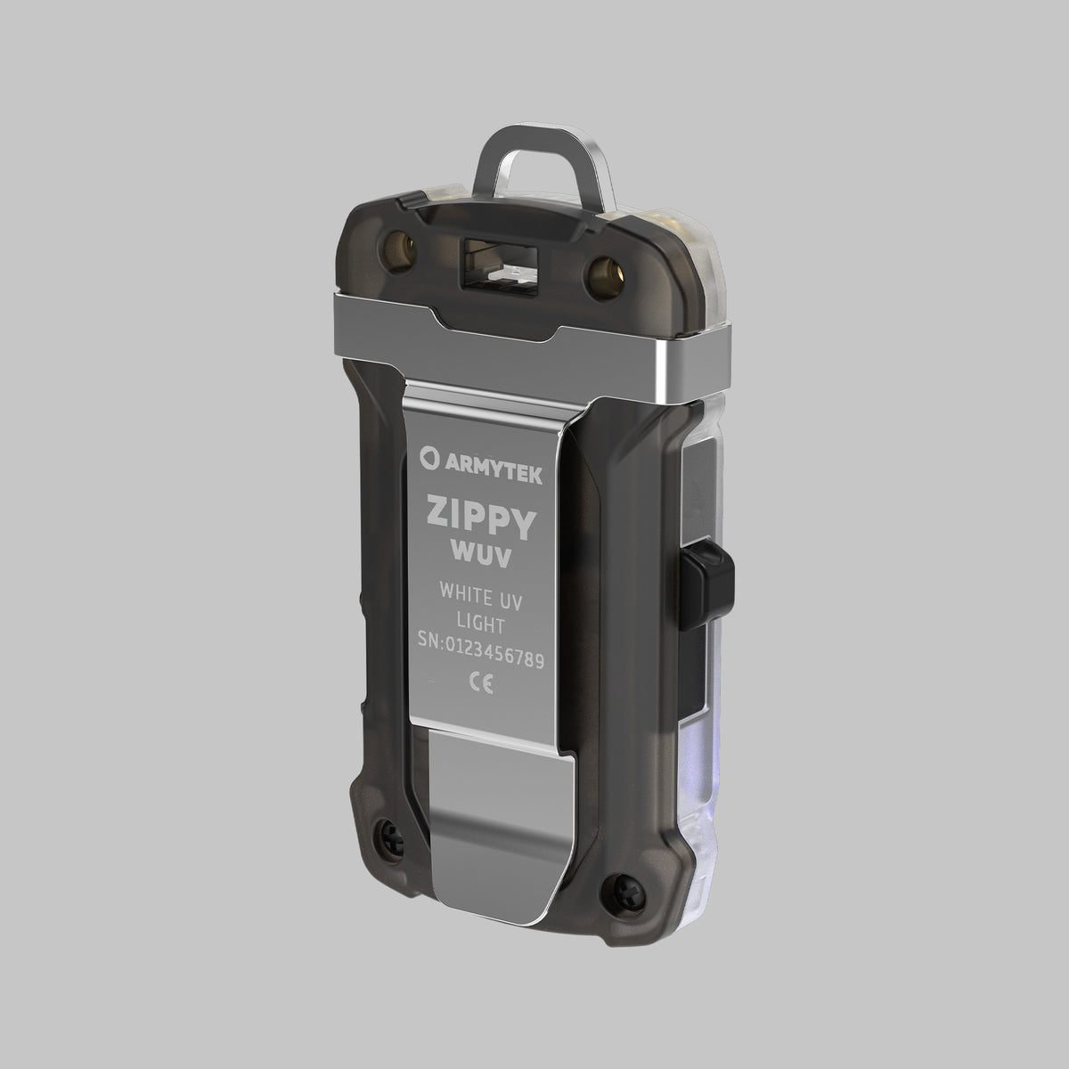 Armytek Zippy WUV Grigio vista laterale