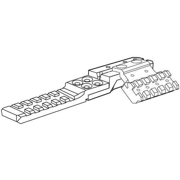 Strike Industries AK Rear Sight Rail 2 con rail esteso e rail a 45°, foto 1 di 10
