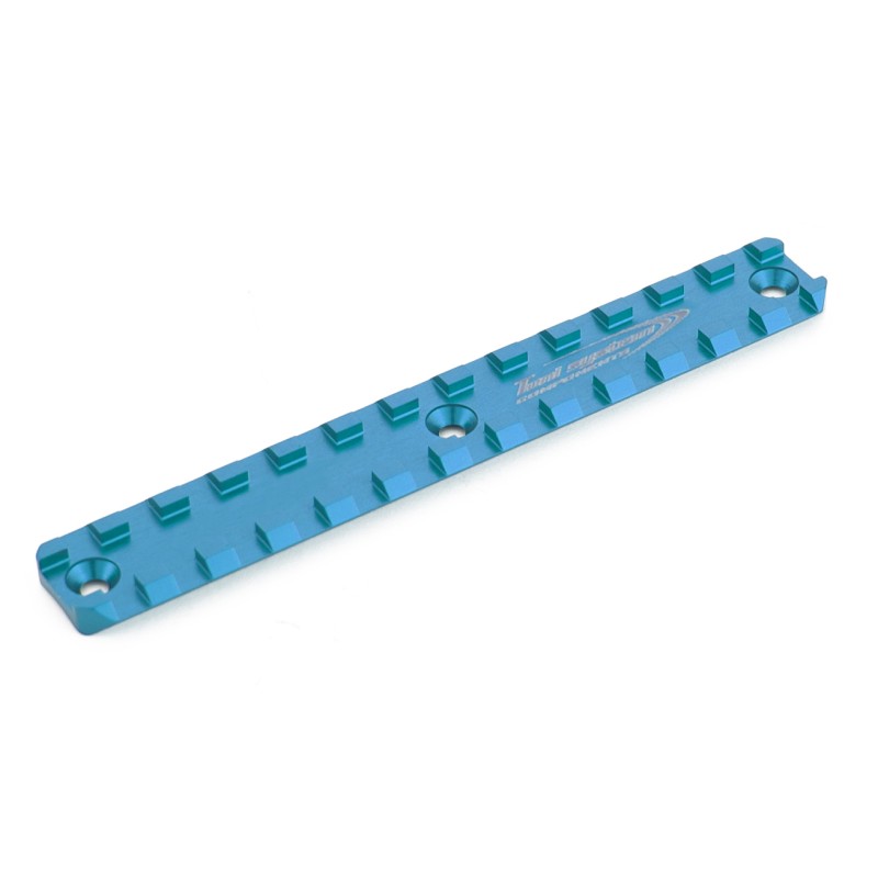 Toni System Slitta Picatinny corta AR15 135 mm, interasse 61,5 mm, per tubi astina Toni System – Blu