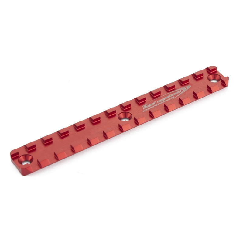 Toni System Slitta Picatinny corta AR15 135 mm, interasse 61,5 mm, per tubi astina Toni System – Rosso