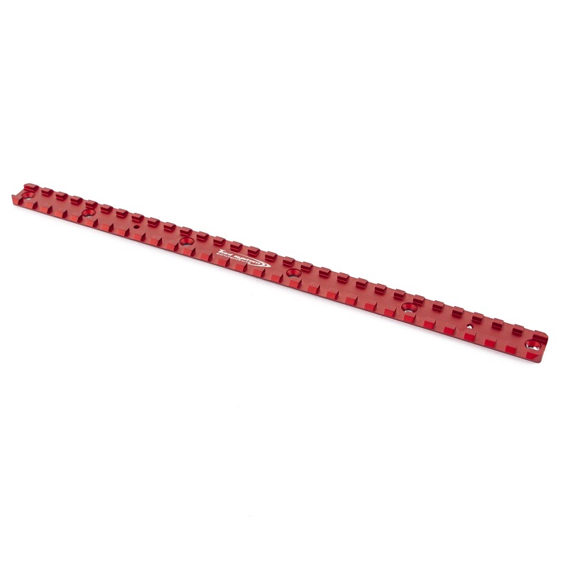 Toni System Slitta Picatinny lunga AR15 300 mm, interasse 61,5 mm, per tubi astina Toni System – Rosso