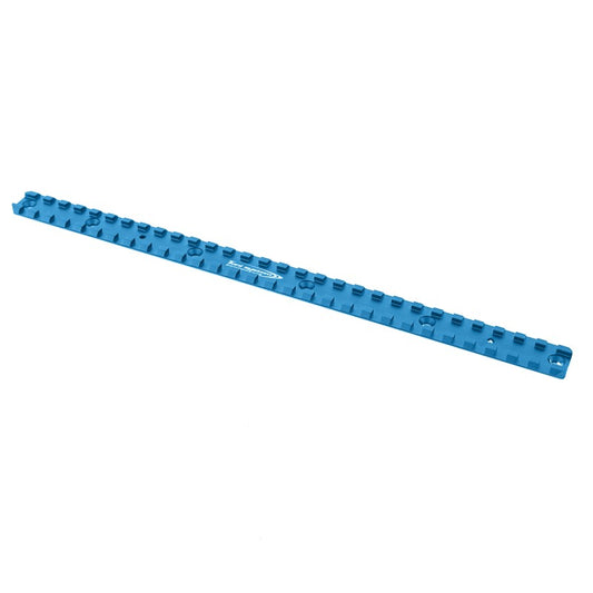 Toni System Slitta Picatinny lunga AR15 300 mm, interasse 61,5 mm, per tubi astina Toni System – Blu