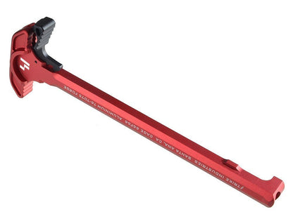 Leva di armamento Strike Industries con Extended Latch per AR-15 rossa, dettaglio
