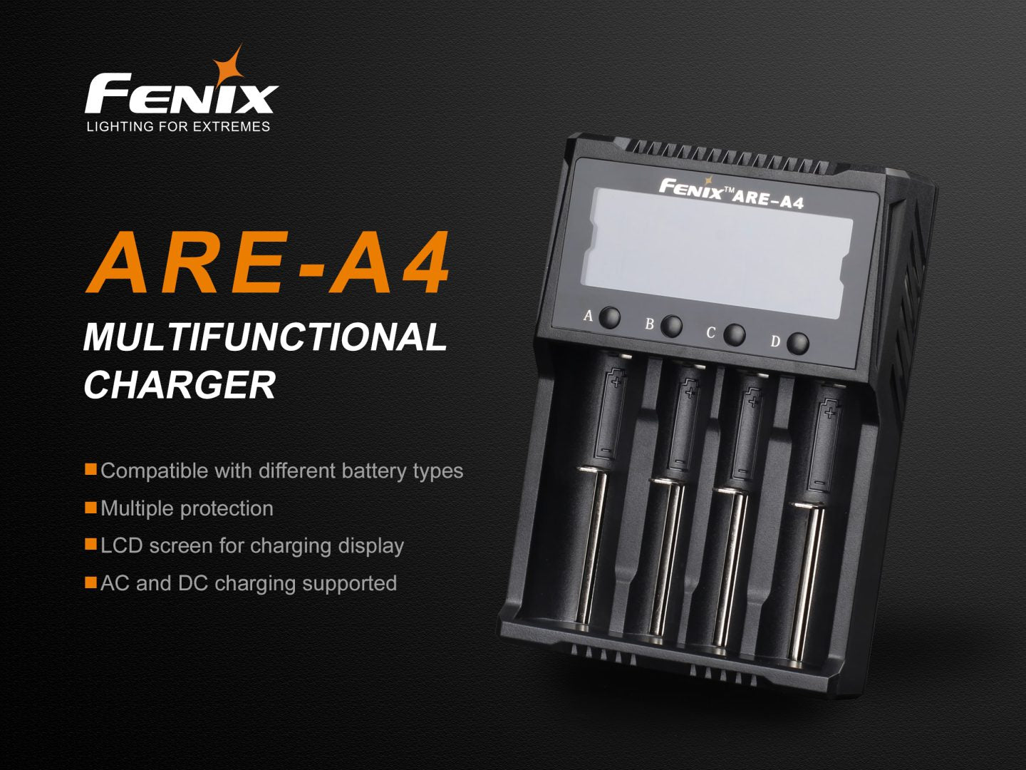 Fenix ARE-A4 Caricabatterie a quattro canali