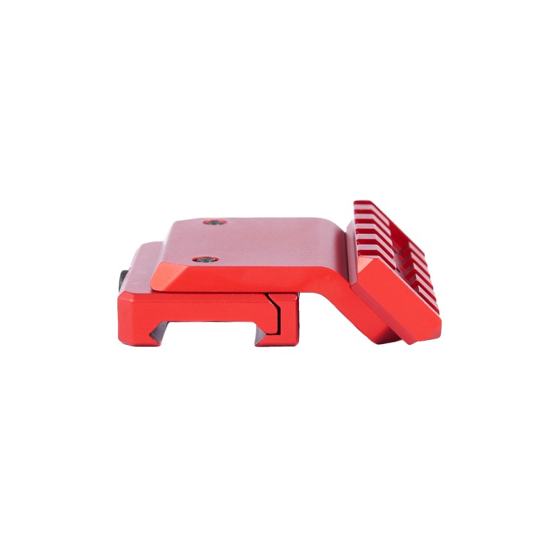 Toni System Attacco per ottica a 45° con slitta Weaver – Rosso