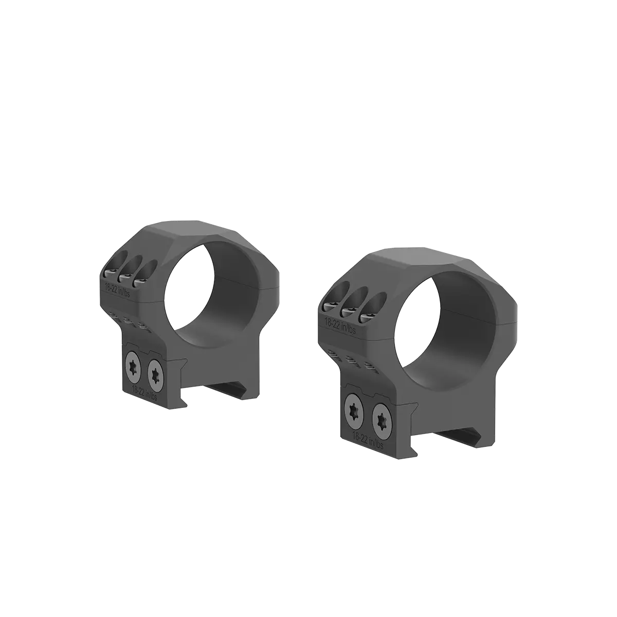 Dettaglio delle sei viti degli anelli X-Accu 30 mm bassi