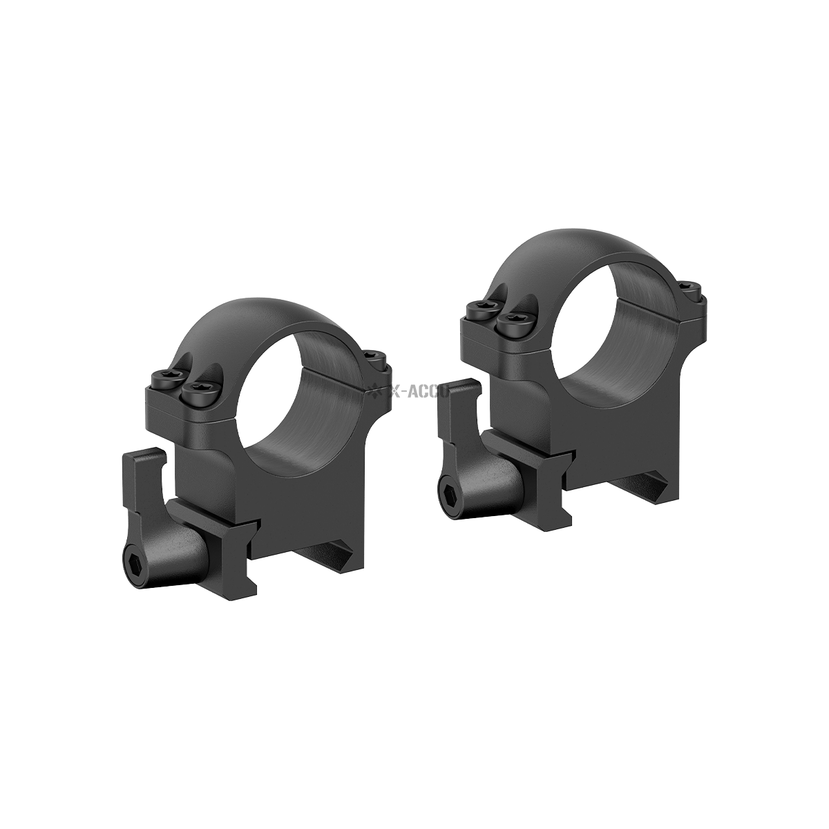 Dettaglio della leva di sgancio rapido degli anelli Vector Optics da 1 pollice