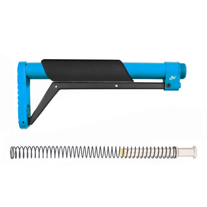 Toni System Calcio fisso 11 pollici per AR15 con molla buffer – Blu