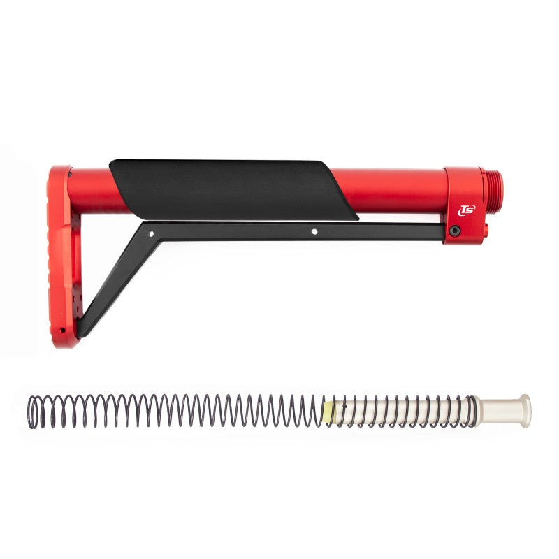 Toni System Calcio fisso 11 pollici per AR15 con molla buffer – Rosso