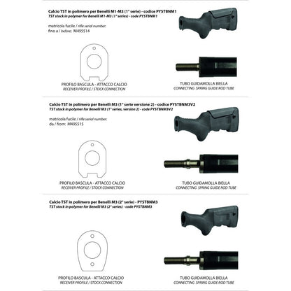 Toni System Calcio TST in polimero per Benelli M3 (1ª serie, 2ª versione)