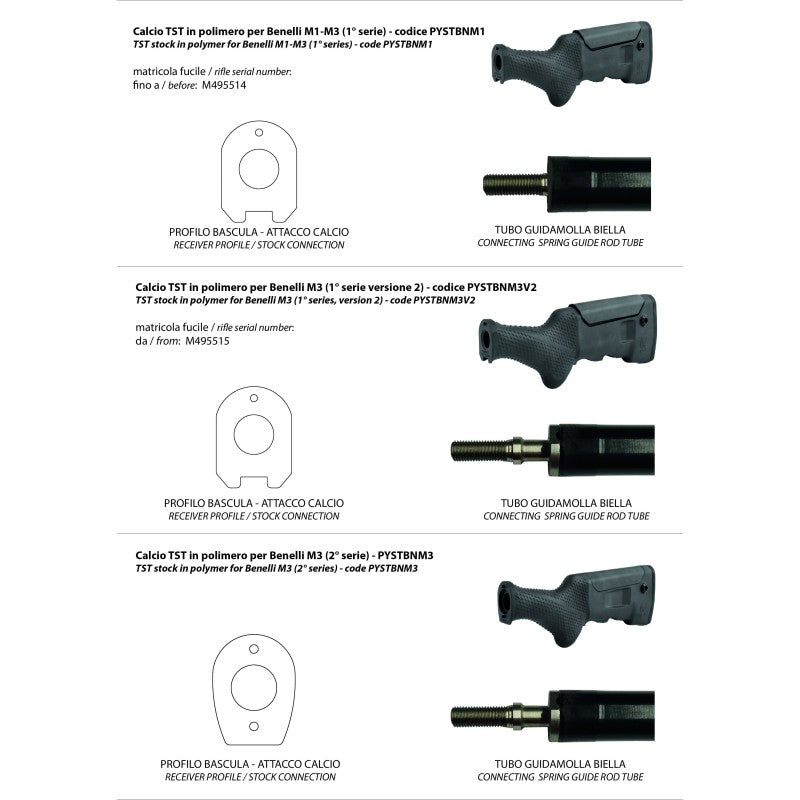 Toni System Calcio TST in polimero per Benelli M3 (2ª serie)