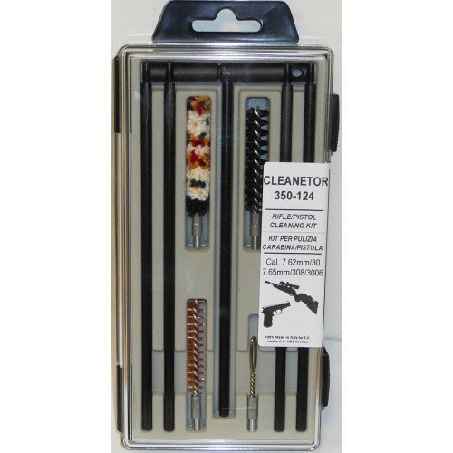 Cleanetor Kit Pulizia Pistola/Carabina Calibro 7.62, 7.65, .30, .308, 30-06