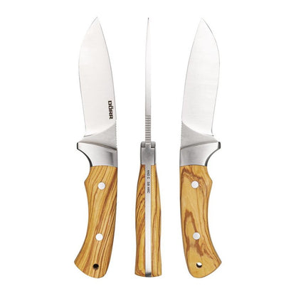 Dörr M-110 coltello a lama fissa manico in legno d'ulivo
